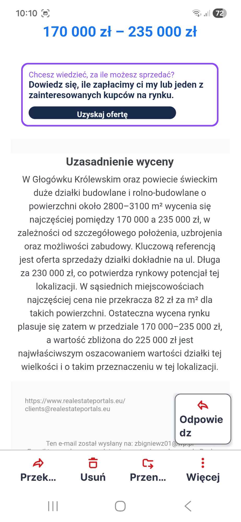Sprzedam działkę budowlano inwest.z atrakcyjnym Warunkami Zabudowy. Świecie - zdjęcie 10