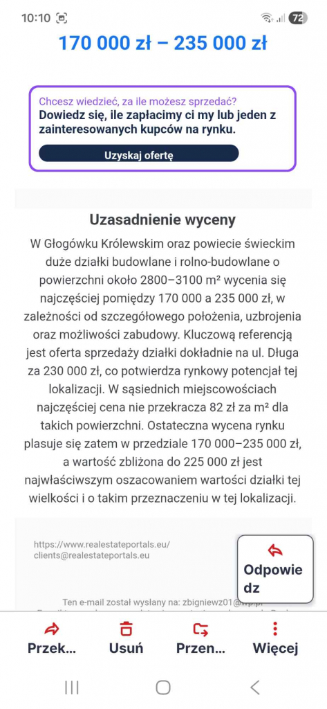 Sprzedam działkę budowlano inwest.z atrakcyjnym Warunkami Zabudowy. Świecie - zdjęcie 10