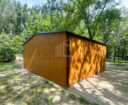 Garaż blaszany 6x6m - brama uchylna drewnopodobny rynny dach  ID1038 Chodzież - zdjęcie 6
