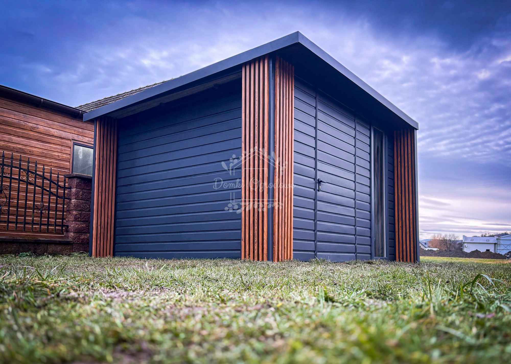 Domek ogrodowy PREMIUM 3x3m wiata   Dekor z lameli  Antracyt  ID905 Konin - zdjęcie 4