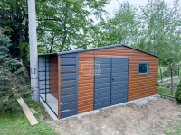 Schowek - Domek Ogrodowy 5,5x3m + wiata 0,5m  Brama okno dach GP555 Malbork - zdjęcie 3