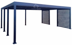 CarPort PREMIUM - wiata samochodowa 6x5  dodatkowa zabudowa CP127