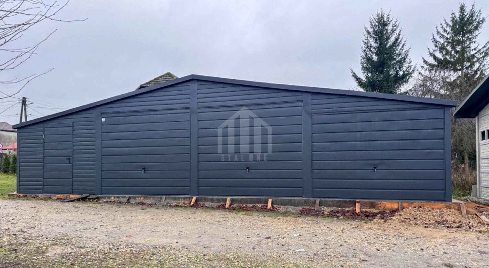Garaż blaszany 12x6m - 3x brama - 2x drzwi - 2x okno - rynny SO146 Toruń - zdjęcie 3