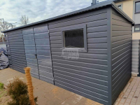 Schowek domek ogrodowy 6x2,5m + wiata 0,5m Brama okno dach GP518 Kalisz - zdjęcie 4