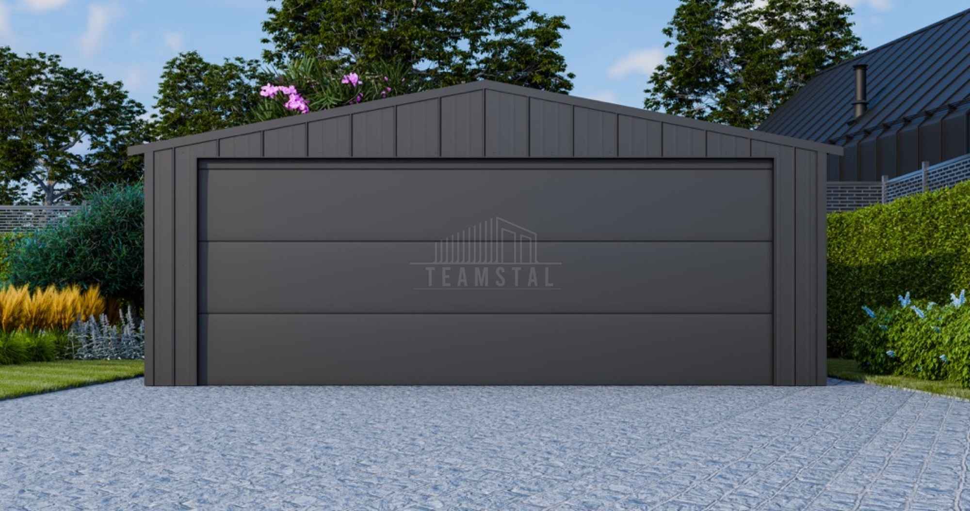 Garaż blaszany 6x4 brama segmentowa drzwi blacha na rąbek dach TS1088 Katowice - zdjęcie 6