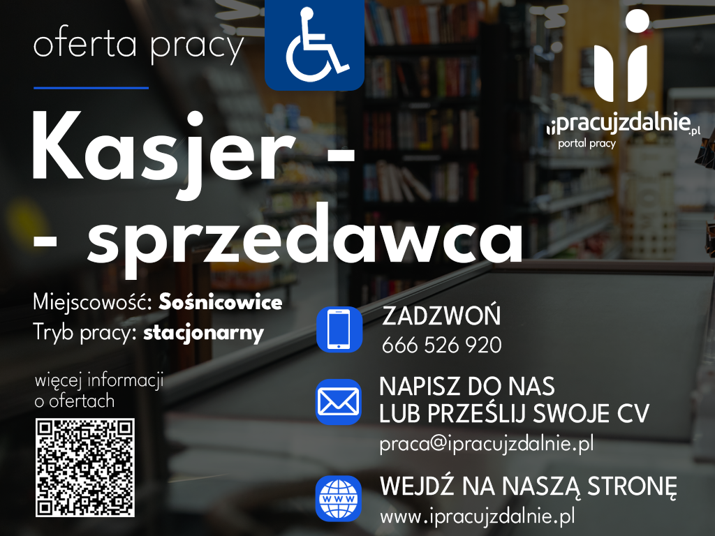 Kasjer - Sprzedawca z orzeczeniem o niepełnosprawności Sośnicowice Sośnicowice - zdjęcie 1