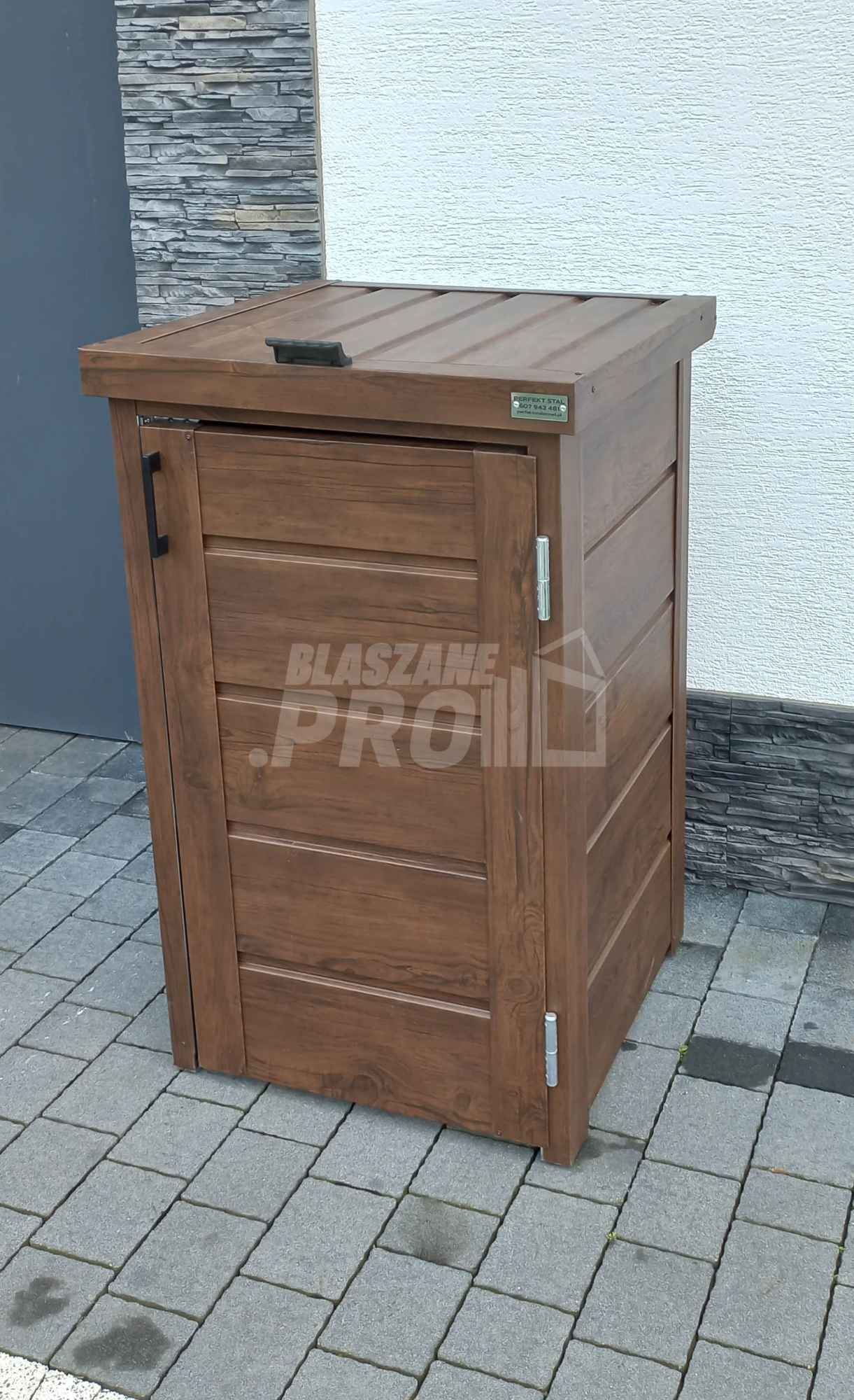 Zabudowa kosza na śmieci wiata śmietnikowa  60x65x110 cm 1x120L GP333 Tychy - zdjęcie 3