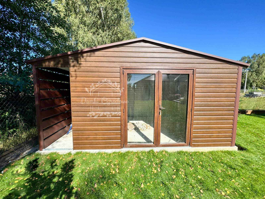 Schowek  domek ogrodowy 5,5x4m drzwi szklane PCV  drewnopodobny ID1136 Wągrowiec - zdjęcie 2