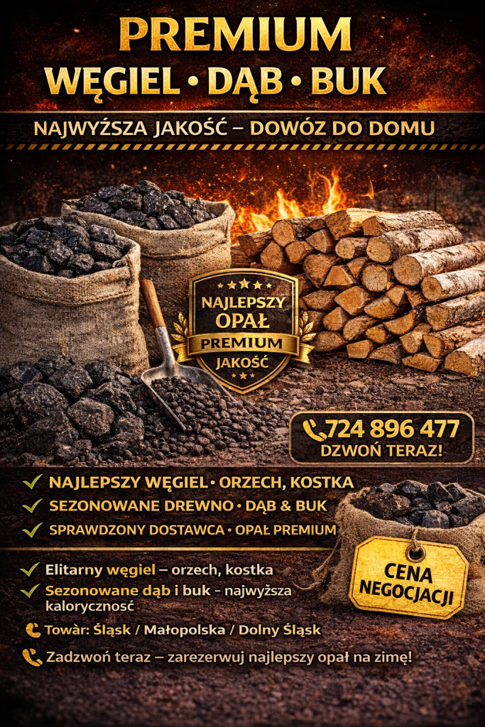 Węgiel Ekogroszek Drewno opałowe – dowóz Śląsk Małopolska Dolny Śląsk Tychy - zdjęcie 1