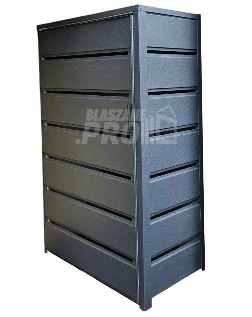 Wiata śmietnikowa dach prosty 1x0,5m Antracyt GP354 Bydgoszcz - zdjęcie 1