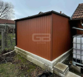 Garaż blaszany 3x6m - Brama dwuskrzydłowa - jasny brąz - dach  GB154 Nowe Miasto - zdjęcie 4