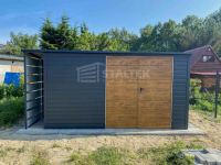 Schowek - Domek Ogrodowy 4,5x2m + wiata 0,5m - Brama  dach  ST182 Kraśnik - zdjęcie 2