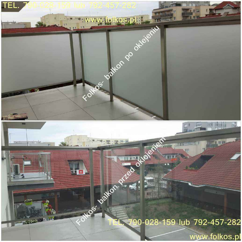 Folie na balkon Ceramiczna -Oklejamy szklane balkony Warszawa Białołęk Białołęka - zdjęcie 8