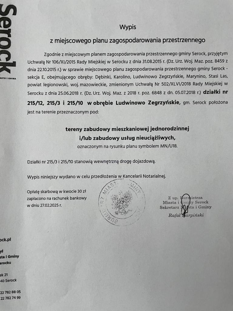 Sprzedam działkę budowlaną w Ludwinowie Zegrzyńskim Ludwinowo Zegrzyńskie - zdjęcie 10