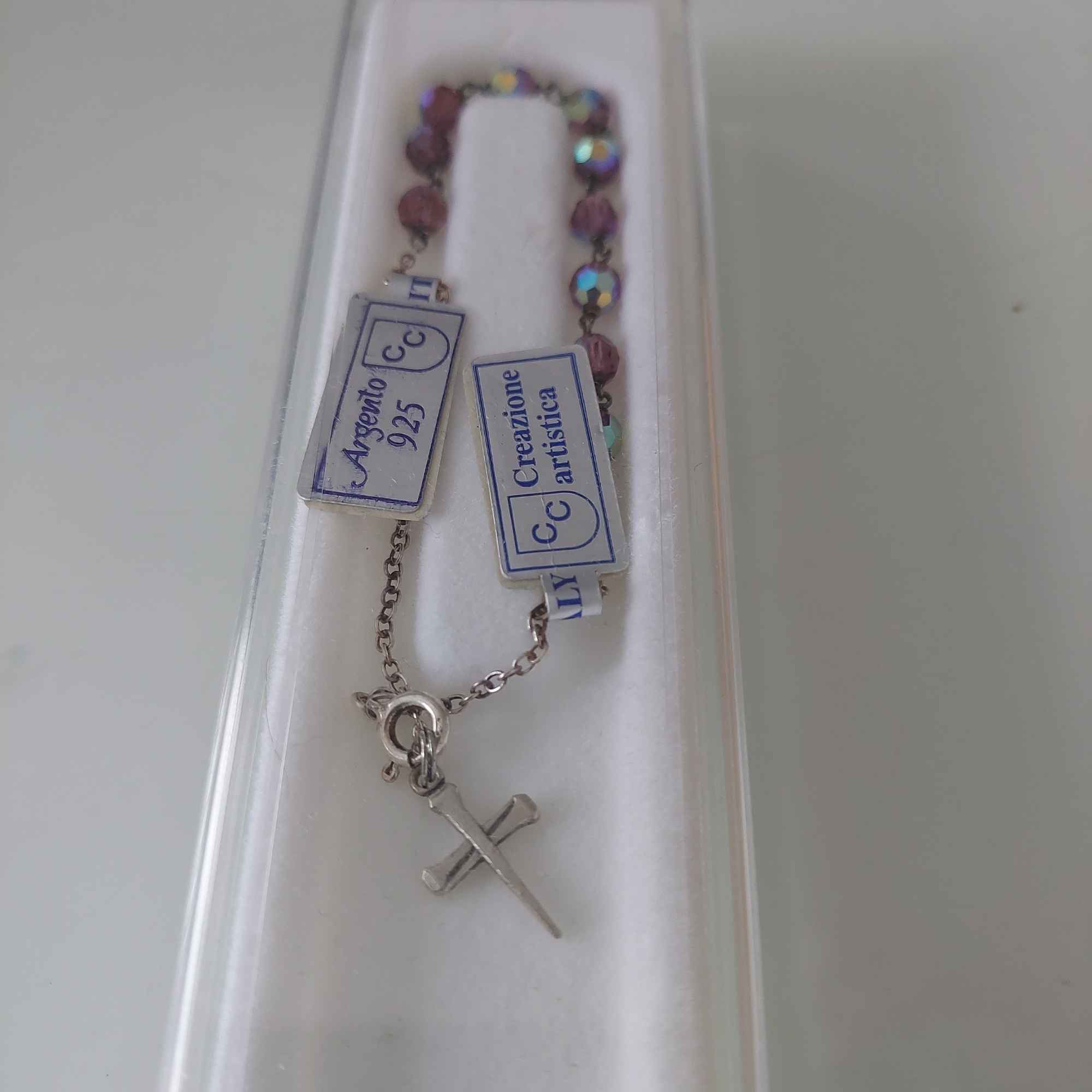 Bransoletka srebrna nowa z krzyżykiem Stare Miasto - zdjęcie 3