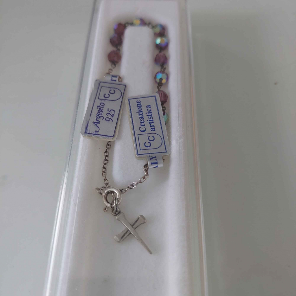 Bransoletka srebrna nowa z krzyżykiem Stare Miasto - zdjęcie 3