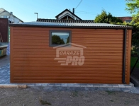 Garaż blaszany 5x6 m + wiata 2x6 m brama drzwi okno rynny dach GP768 Toruń - zdjęcie 5