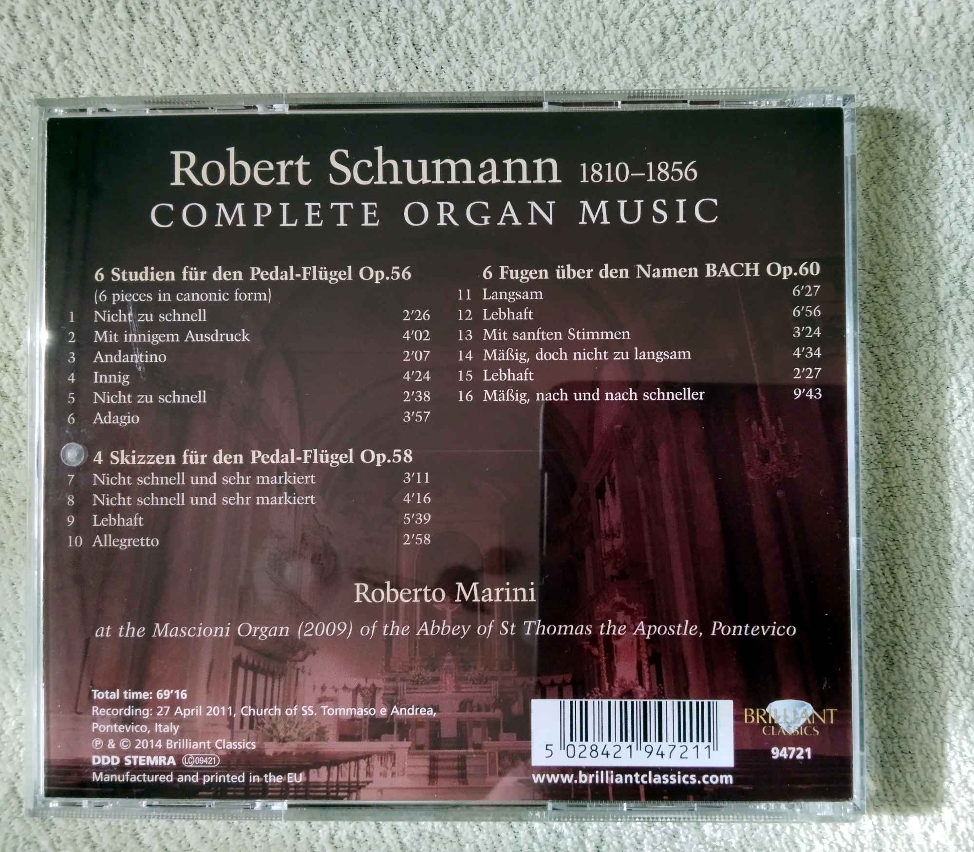 Robert Schumann - Complete Organ Music CD (jak nowa) Sosnowiec - zdjęcie 2