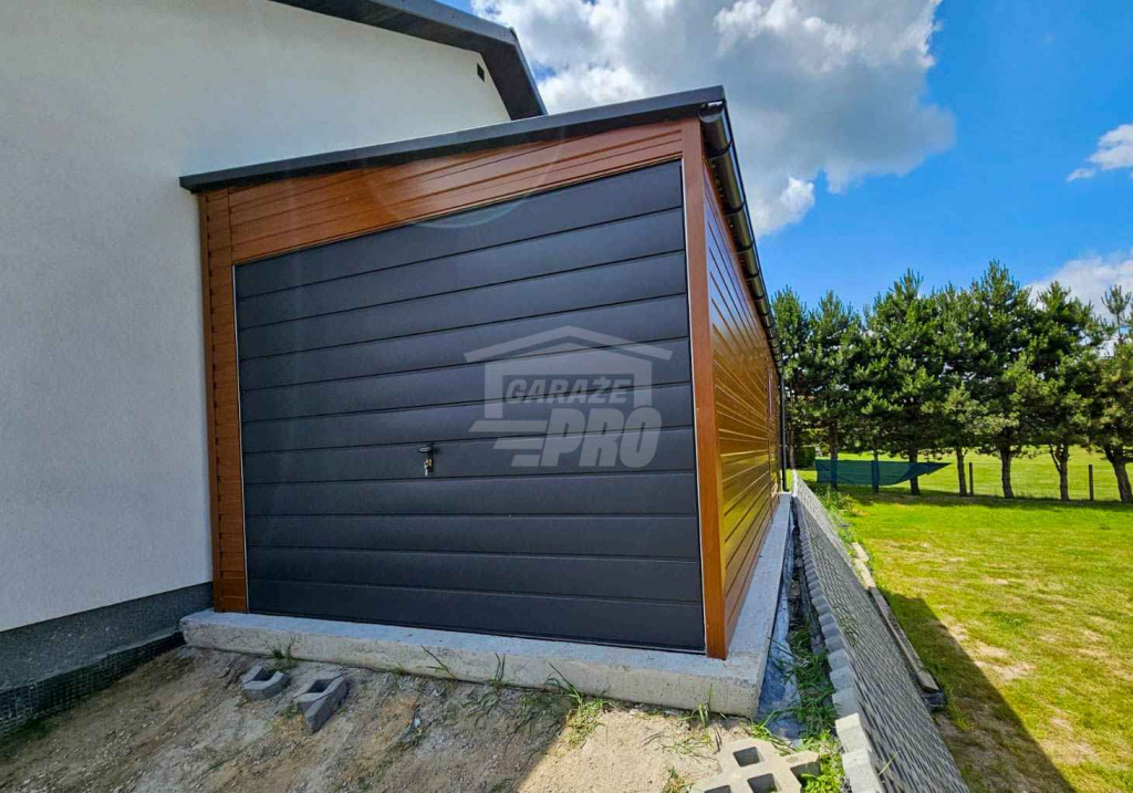 Garaż blaszany 3x6 + wiata 1,5m Brama drzwi okno  dach  rynna GP629 Sopot - zdjęcie 5