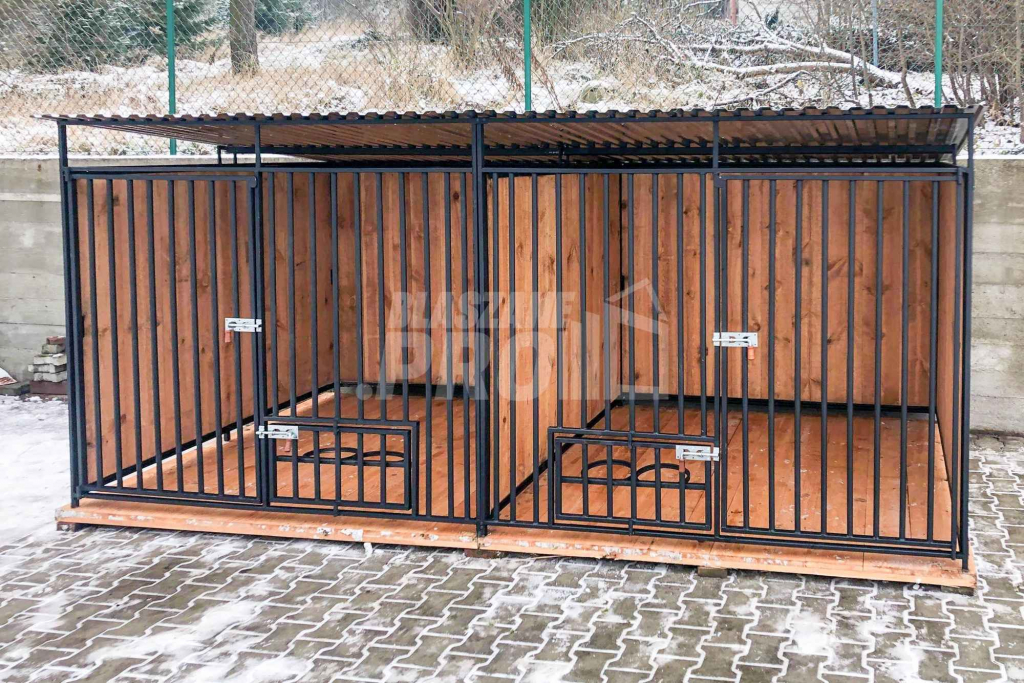 Kojec dla Psów 4x2- Drewniana podłoga - uchwyt na miski GP373 Kalisz Pomorski - zdjęcie 3