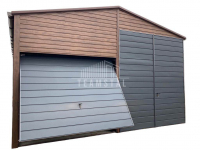 Garaż Blaszany 6x8,5 2x Brama - rynny drzwi - okna  - Dwuspadowy TS195 Nowogardek - zdjęcie 3