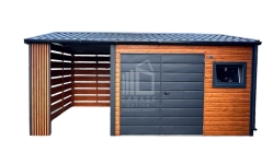 Domek ogrodowy 3x3 m + wiata 2x3 m brama okno blachodach rynny ID1293