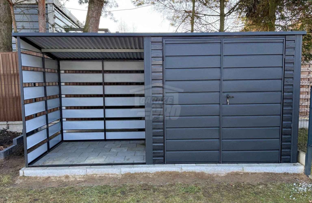 Schowek - domek ogrodowy 2,5x2 m + wiata 2x2m brama dach GP728 Łańcut - zdjęcie 2