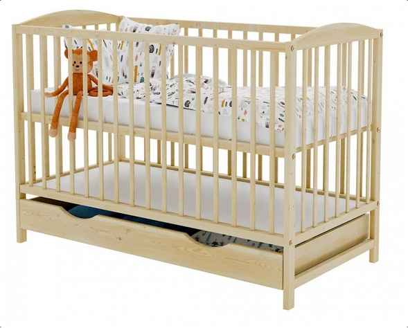 Drewniane łóżeczko dla dziecka Grunwald - zdjęcie 2