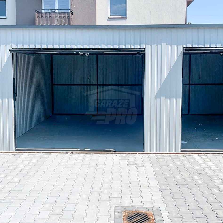 Rząd garaży 28x5,5m - 7x bramy uchylne  dach spad w tył  GP489 Lidzbark Warmiński - zdjęcie 4