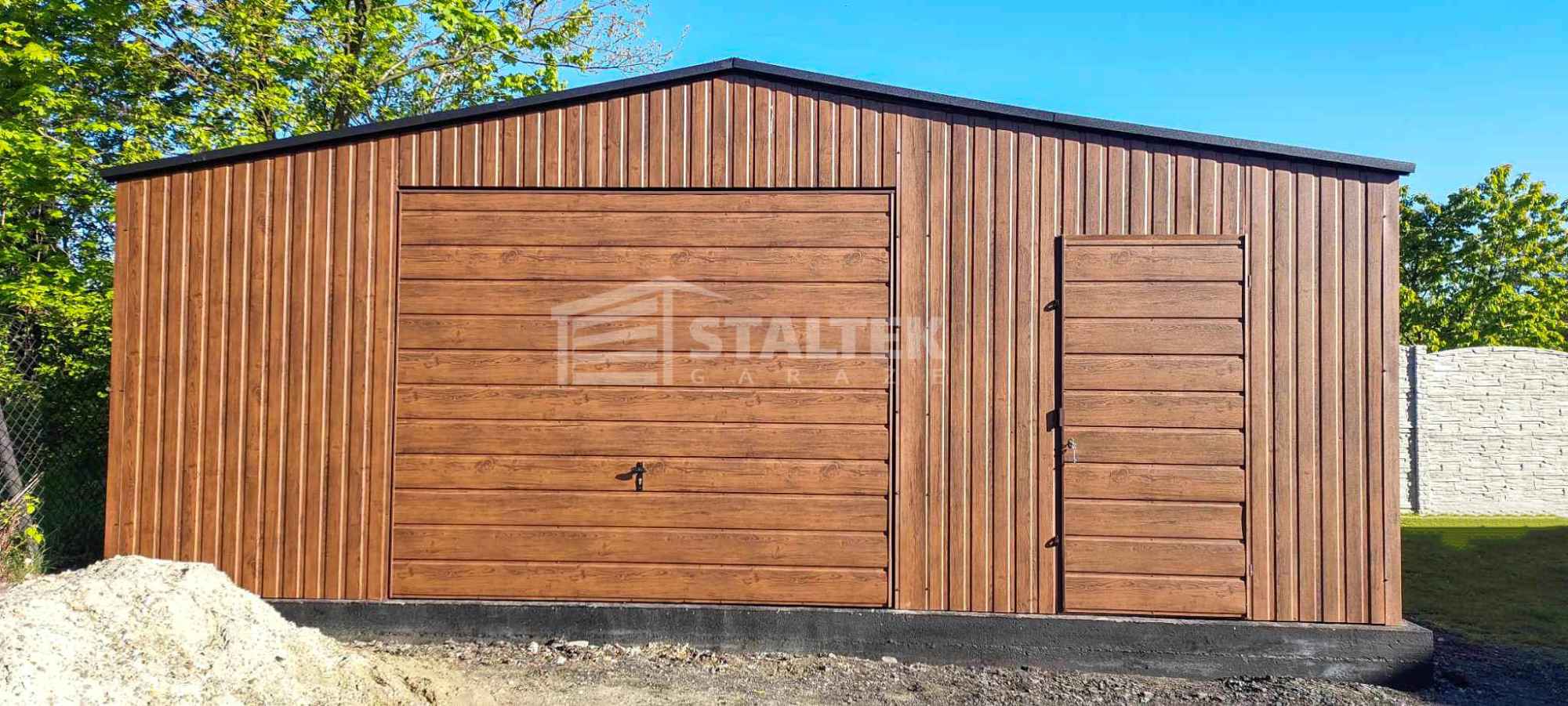 Garaż blaszany 6x6 Brama + drzwi + 2x okno drewnopodobnyt Dach ST111 Toruń - zdjęcie 2