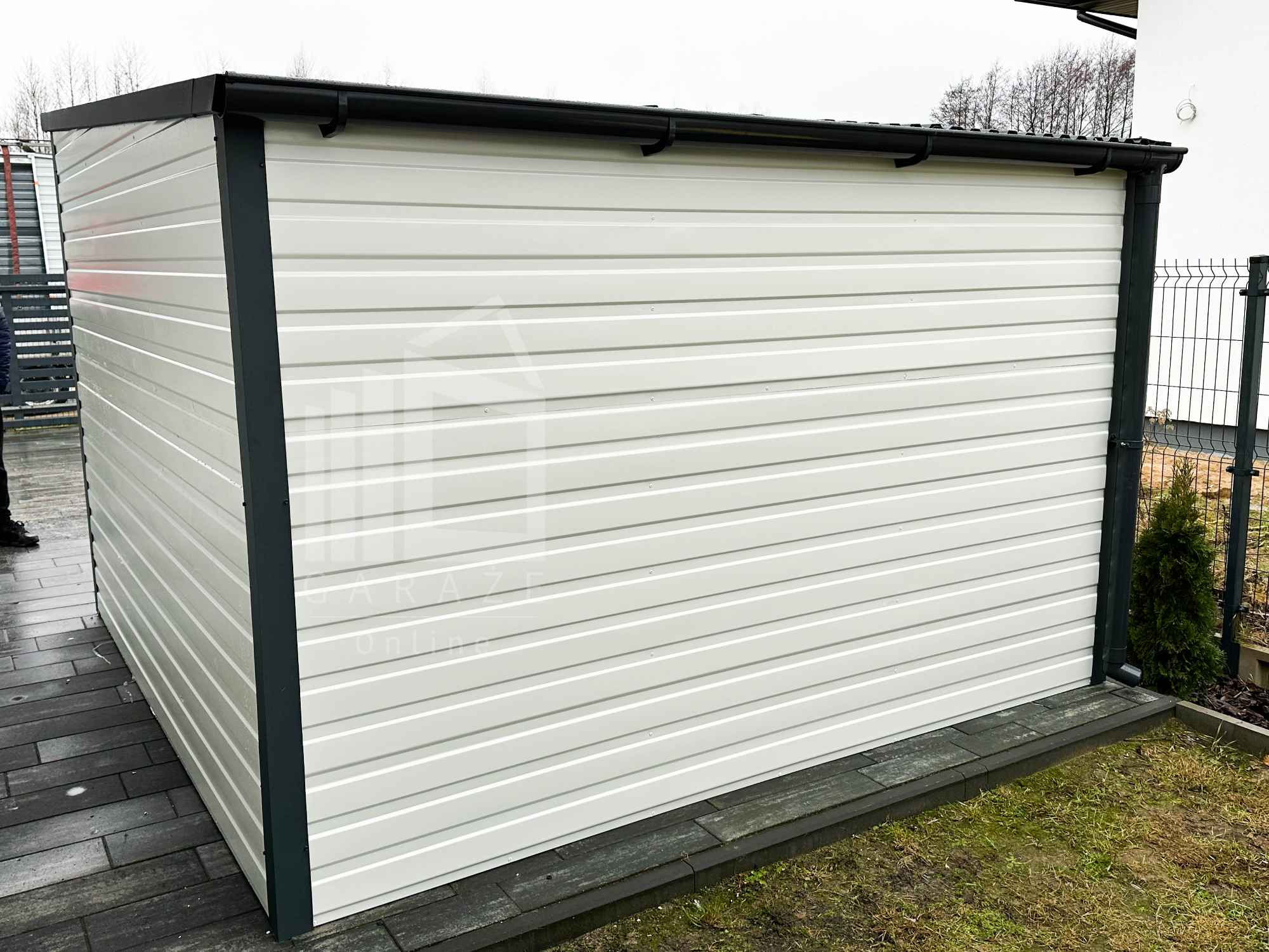 Domek Ogrodowy Schowek Garaż 4x3 Antracyt Rynny dach Spad w Tył ID439 Kostrzyn nad Odrą - zdjęcie 6