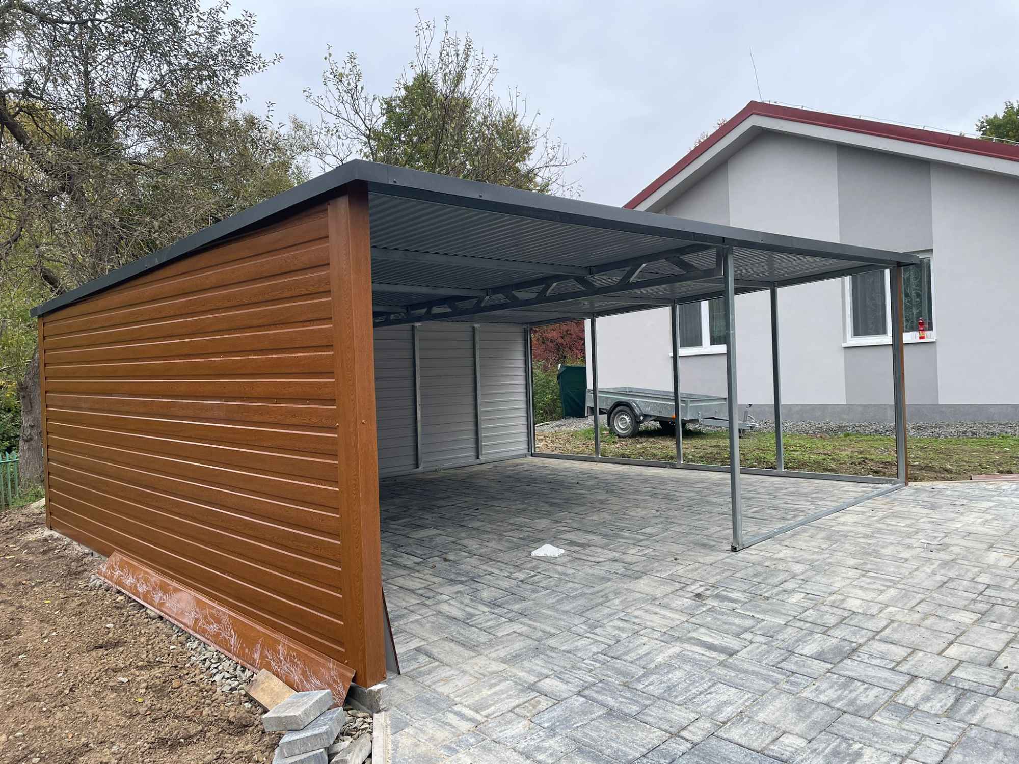 Wiata Garażowa Carport 6x5 Drewnopodobny Premium Pszczyna - zdjęcie 2