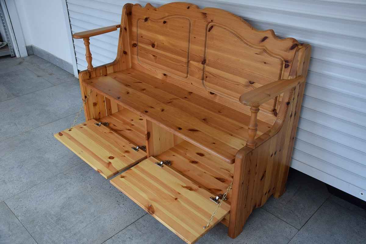 ławka z drewna sosnowego - super stan Olsztyn - zdjęcie 4