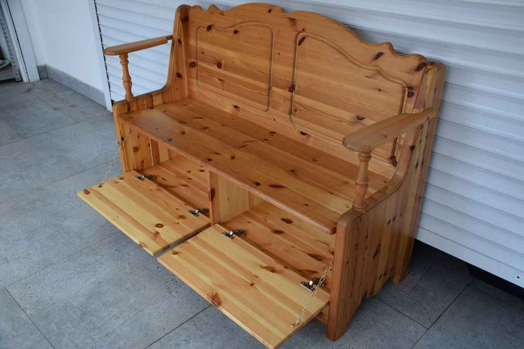 ławka z drewna sosnowego - super stan Olsztyn - zdjęcie 4