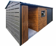 Schowek domek 4x2,5m wiata 2m brama dekor rynna blachodach TS1184