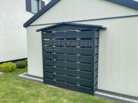 Wiata śmietnikowa 1,5x0,5m antracyt - dach dwuspadowy ST167 Zamość - zdjęcie 4