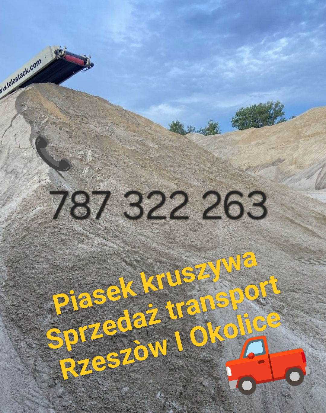 Trzebownisko piasek sprzedaż transport Zaczernie Rudna Wielka Zaczernie - zdjęcie 1