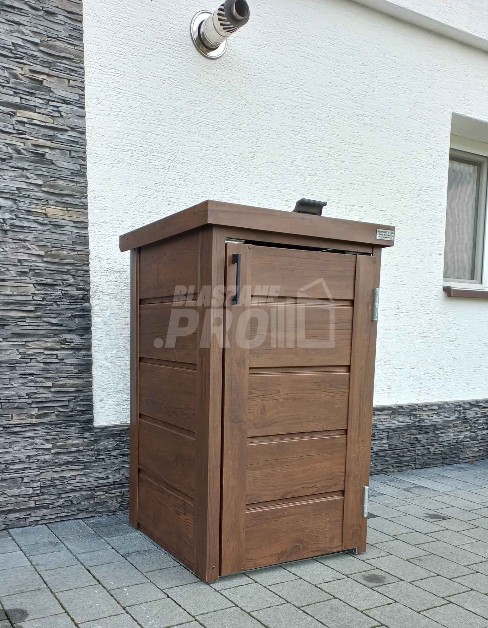 Zabudowa kosza na śmieci wiata śmietnikowa  60x65x110 cm 1x120L GP333 Tychy - zdjęcie 2