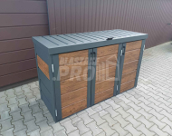 Zabudowa koszy na śmieci wiata śmietnikowa 177x65x110 cm 3x120L GP338 Koszalin - zdjęcie 3