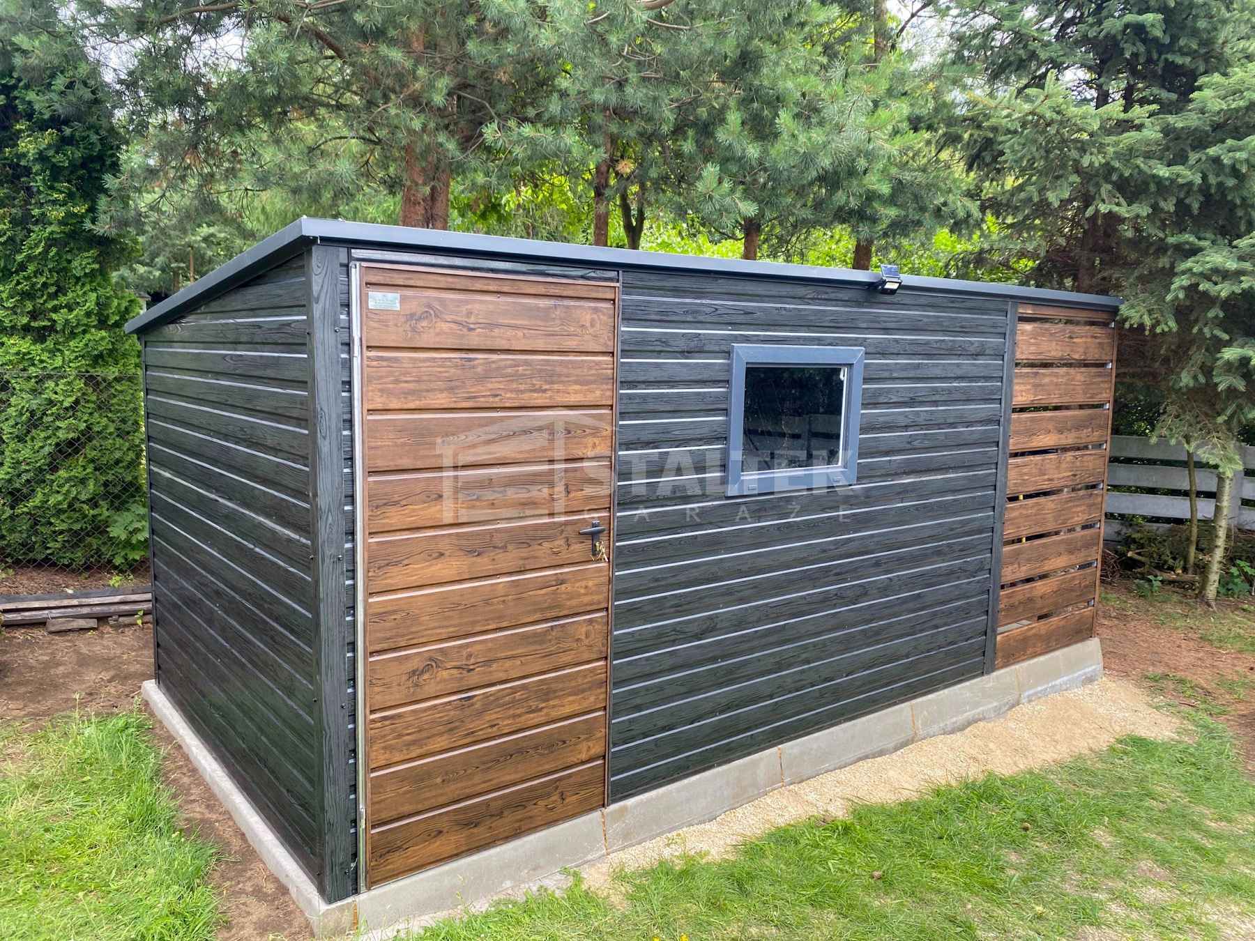 Schowek Domek ogrodowy 4x2mwiata 1m okno drewnopodobny -  dach  ST184 Kościerzyna - zdjęcie 4