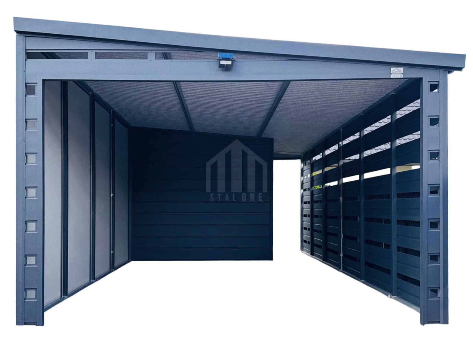 Carport wiata samochodowa 3,5x6 m  drzwi okno dach SO217 Wisła - zdjęcie 1