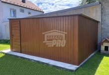 Garaż blaszany 4,5x6 m - brama uchylna - drzwi -  dach GP763 Kielce - zdjęcie 5