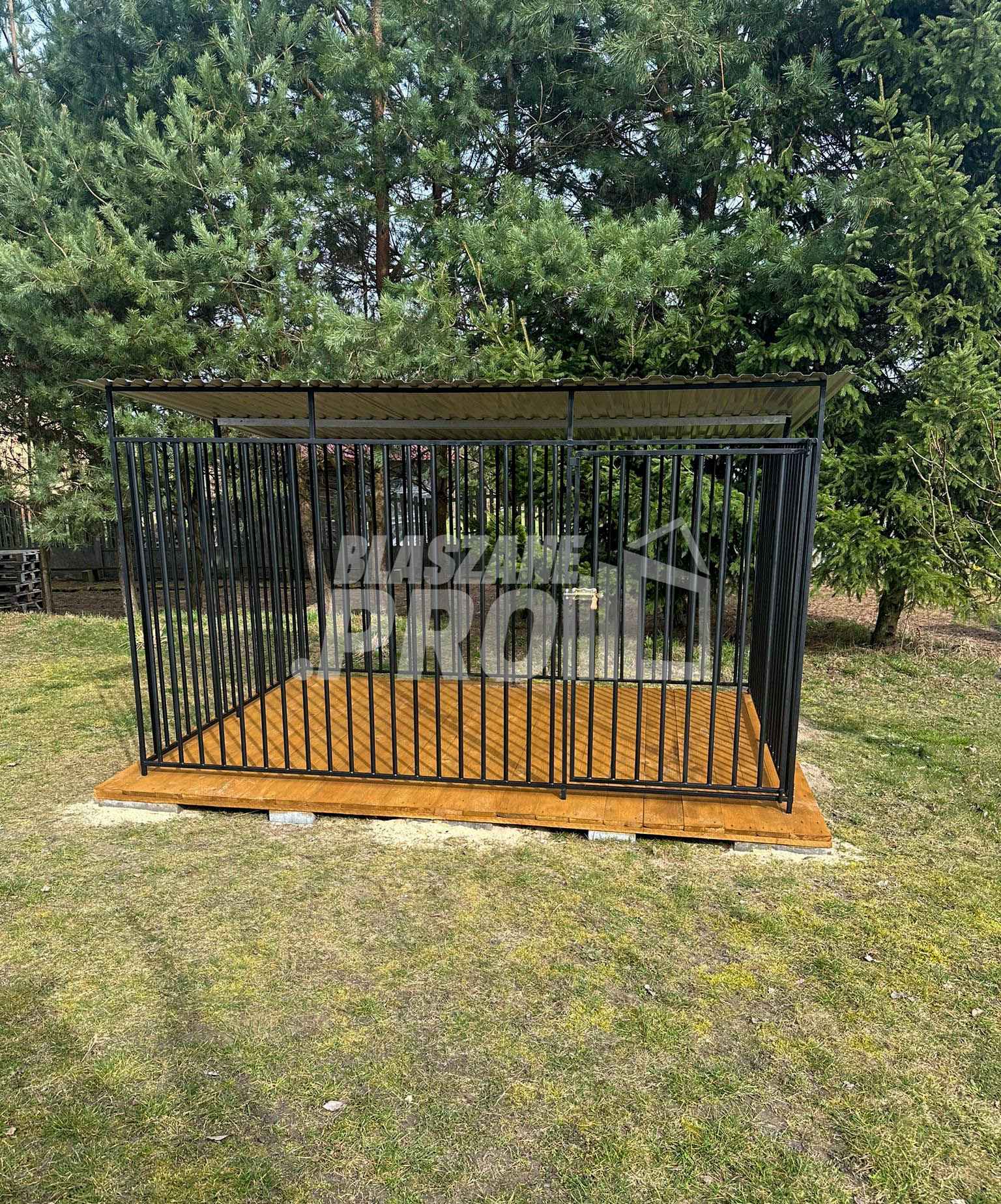 Kojec dla psa 3x2m - Podłoga drewniana - Dach spad w tył GP442 Leszno - zdjęcie 2