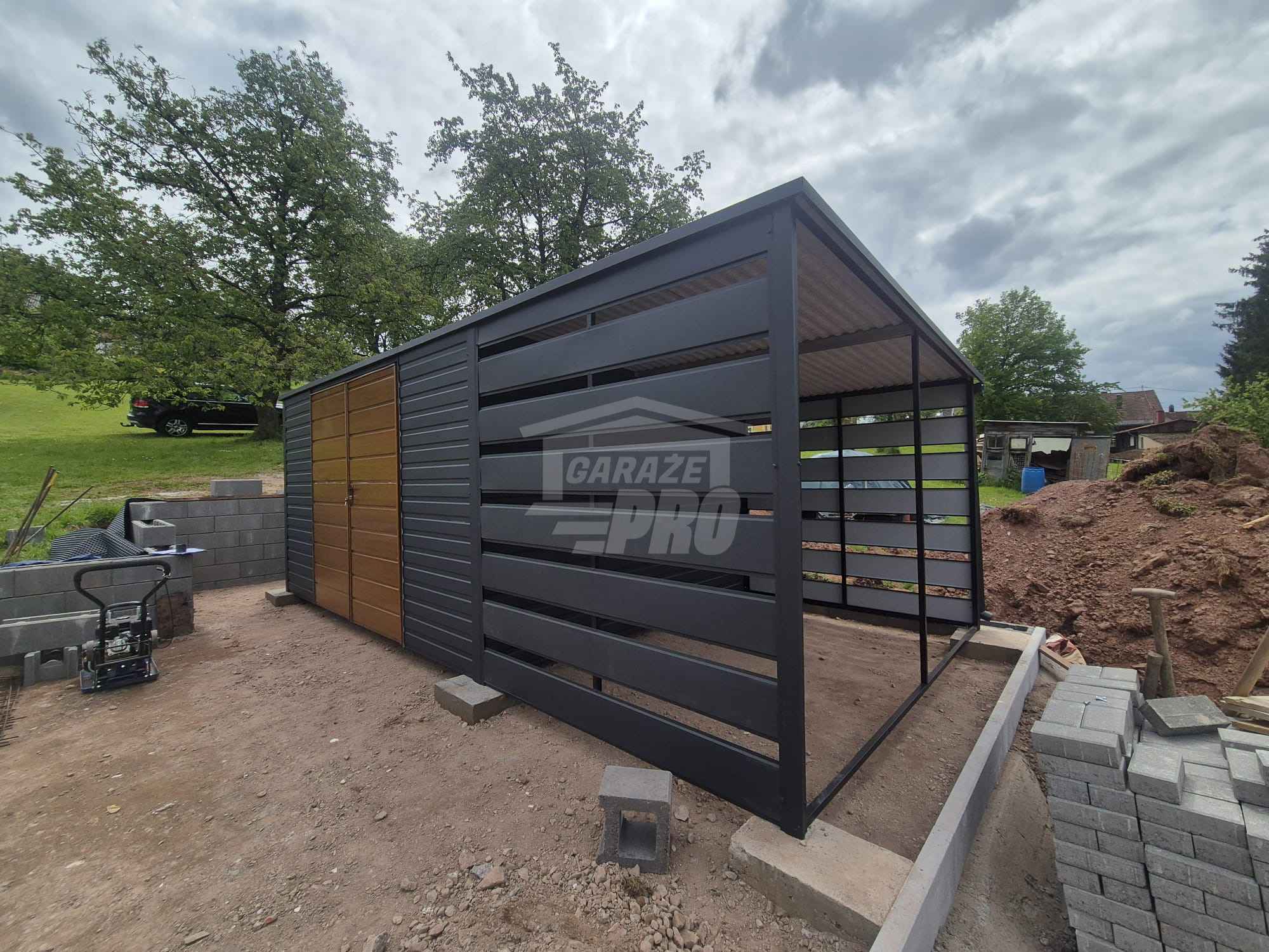 Schowek - Domek Ogrodowy 4x3m + wiata 2m - Brama okno dach rynna GP616 Gdańsk - zdjęcie 3