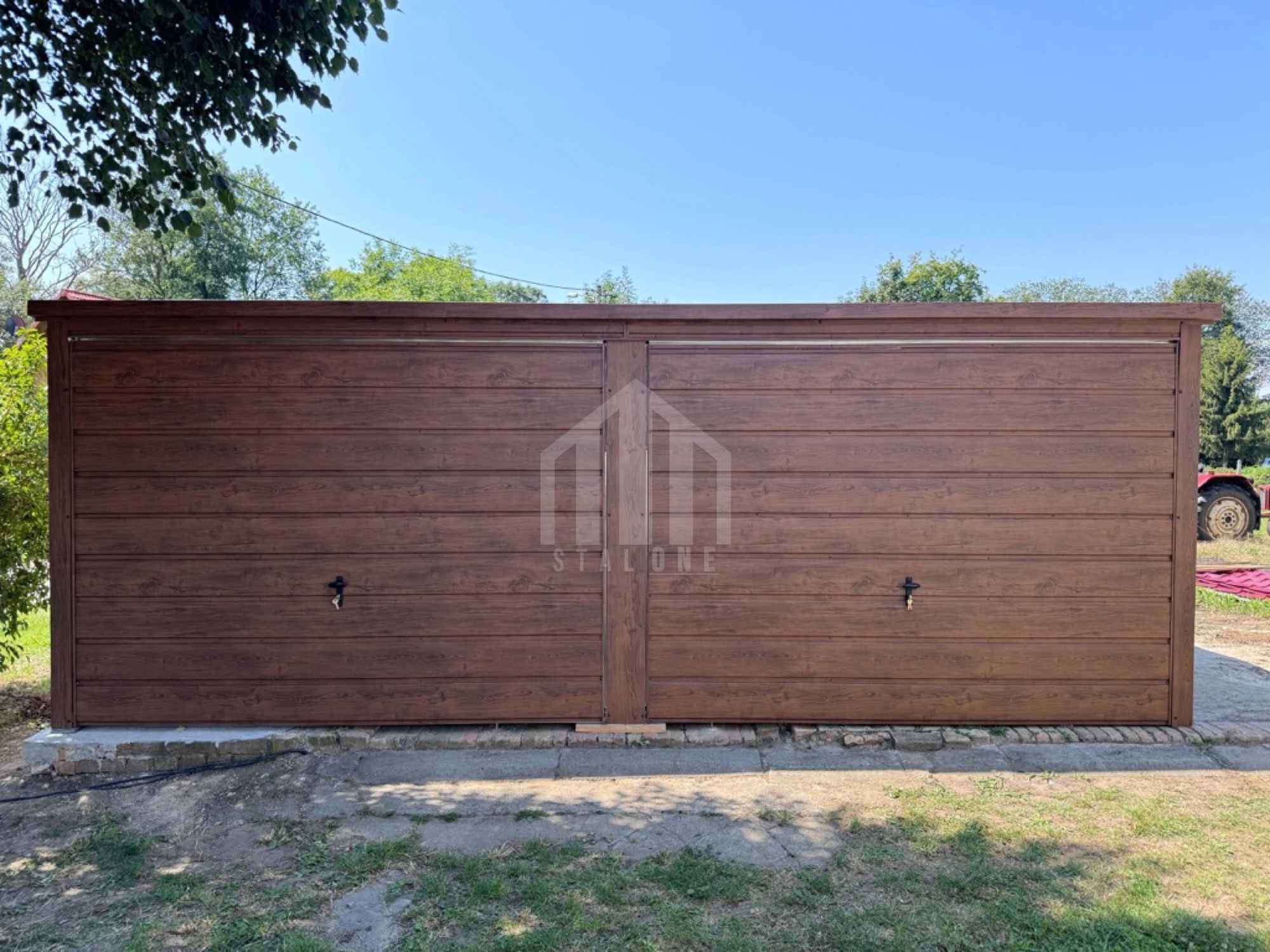 Garaż blaszany 6x5 - 2x brama uchylna - drzwi - dach spad w tył SO128 Inowrocław - zdjęcie 4