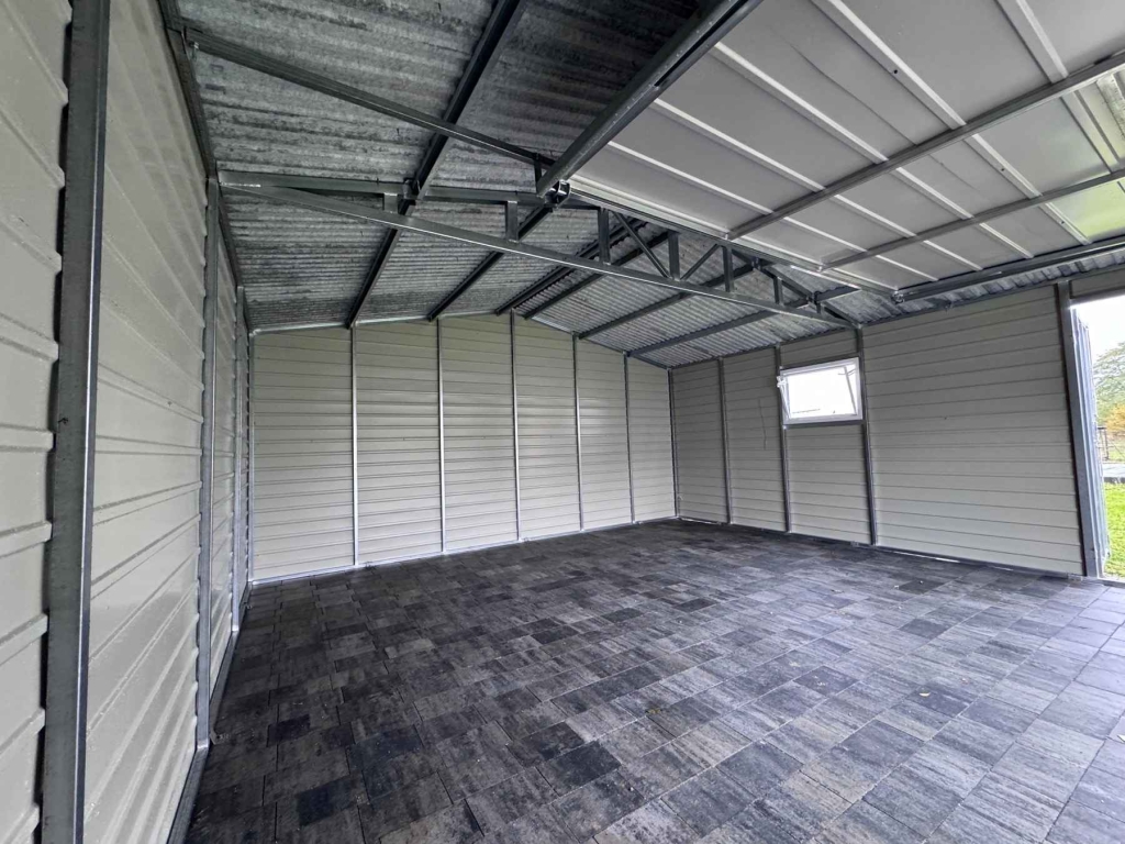 Garaż blaszany 6x5m - brama uchylna - drzwi - okno dach rynny  SO174 Ostróda - zdjęcie 4