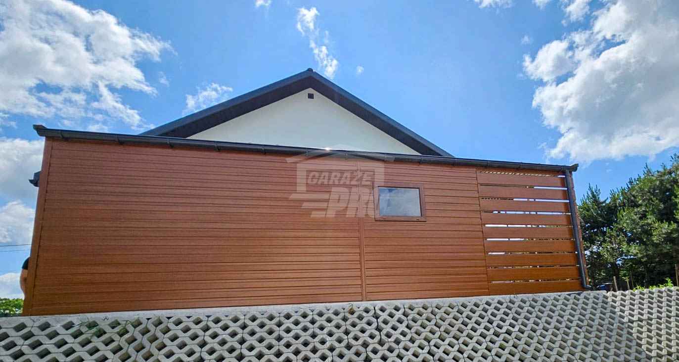 Garaż blaszany 3x6 + wiata 1,5m Brama drzwi okno  dach  rynna GP629 Sopot - zdjęcie 3