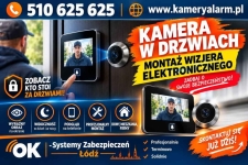 Kamera w drzwiach Łódź – montaż wizjera elektronicznego
