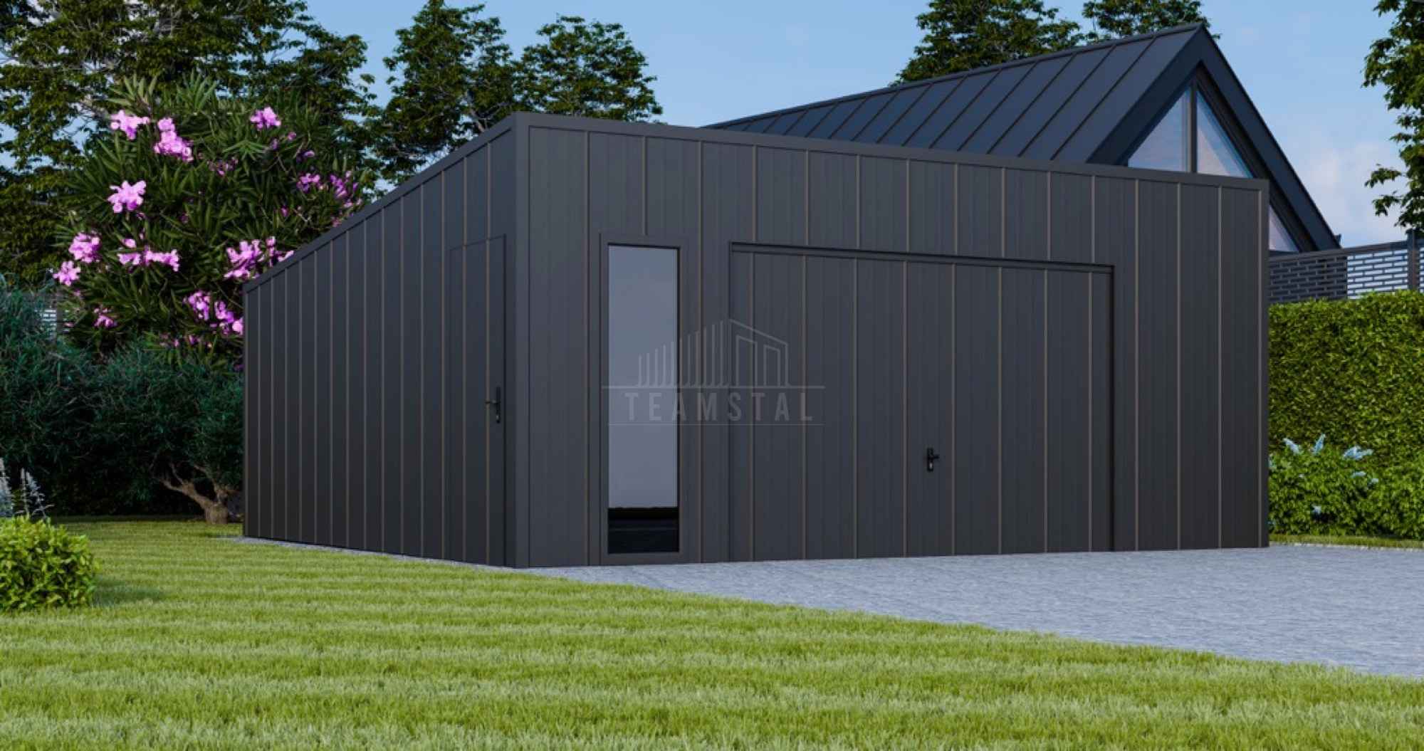 Garaż blaszany 6x6 brama okno drzwi blacha na rąbek dach TS1091 Kielce - zdjęcie 4