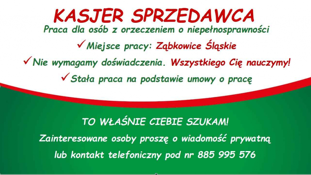 Kasjer Sprzedawca z Orzeczeniem Dino Polska S.A. Ząbkowice Śląskie Ząbkowice Śląskie - zdjęcie 1